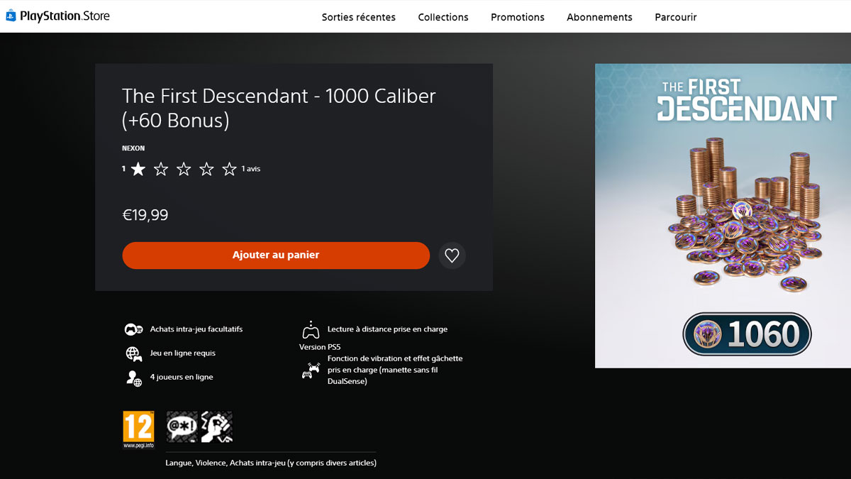 the-first-descendant-caliber-prix