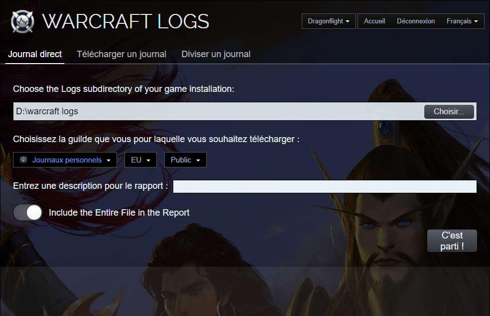 Client-Warcraft-logs