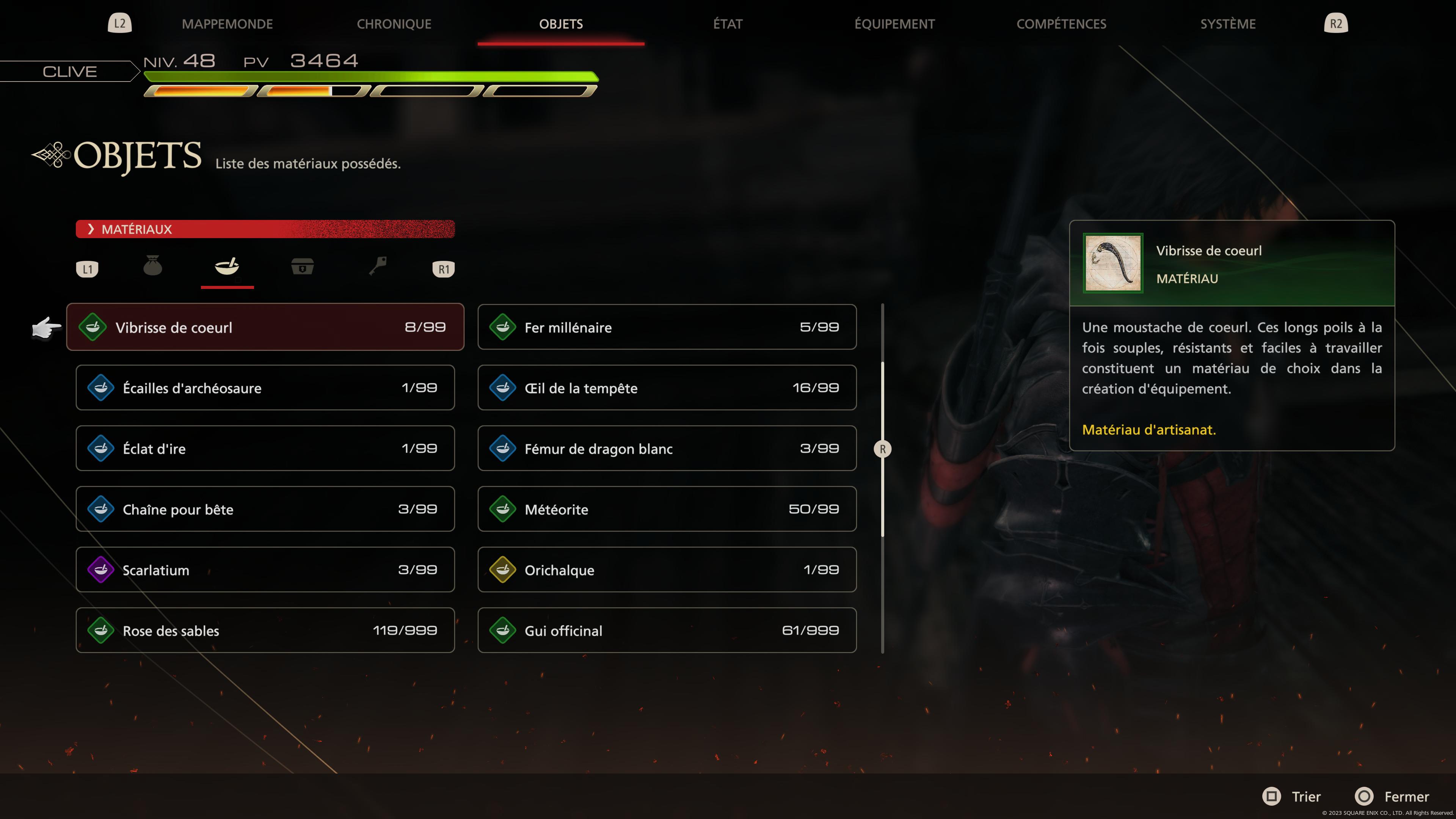 Vibrisse-coeurl-emplacement-ff16-trouver-materiau