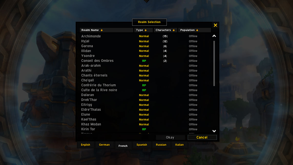 serveur-wow-hors-ligne