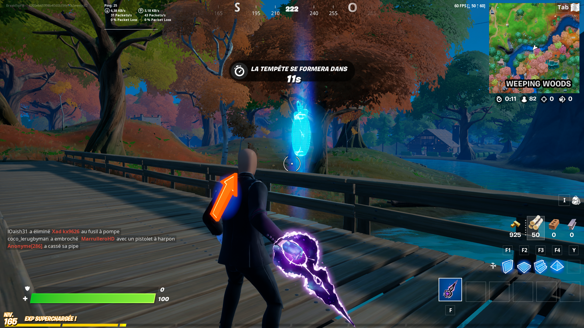 fortnite-nage-chronometre-weeping-woods