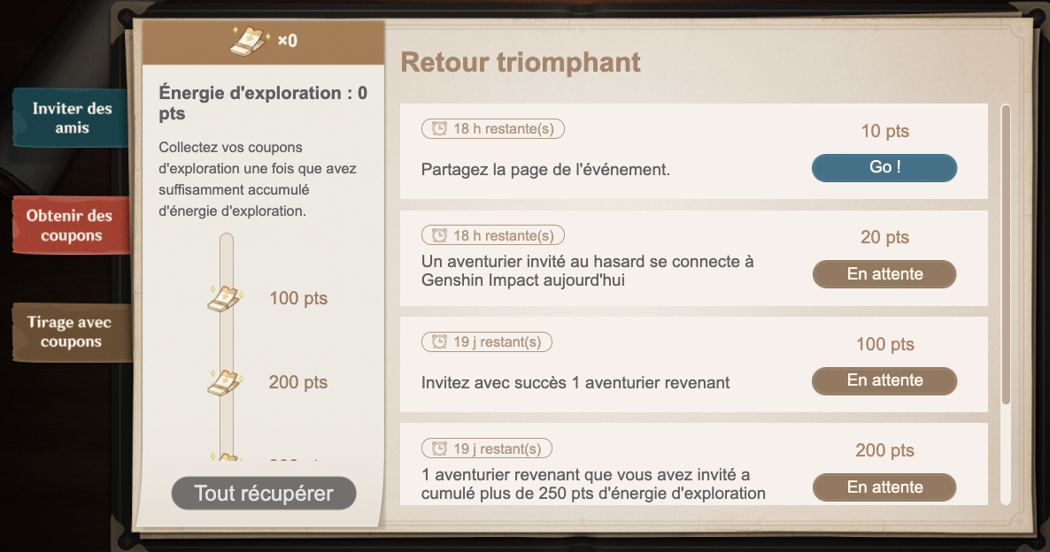 genshin impact-événement-retour vers les étoiles