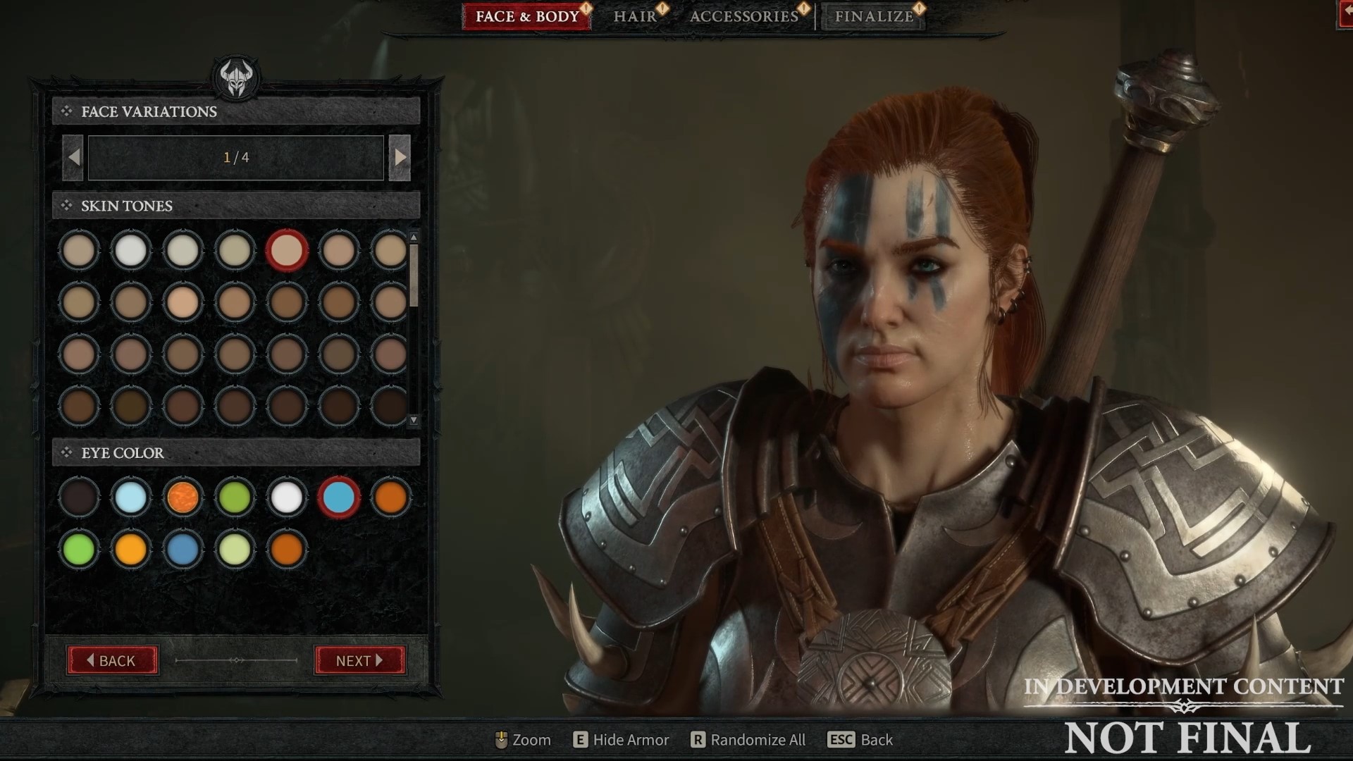 option de personnalisaton