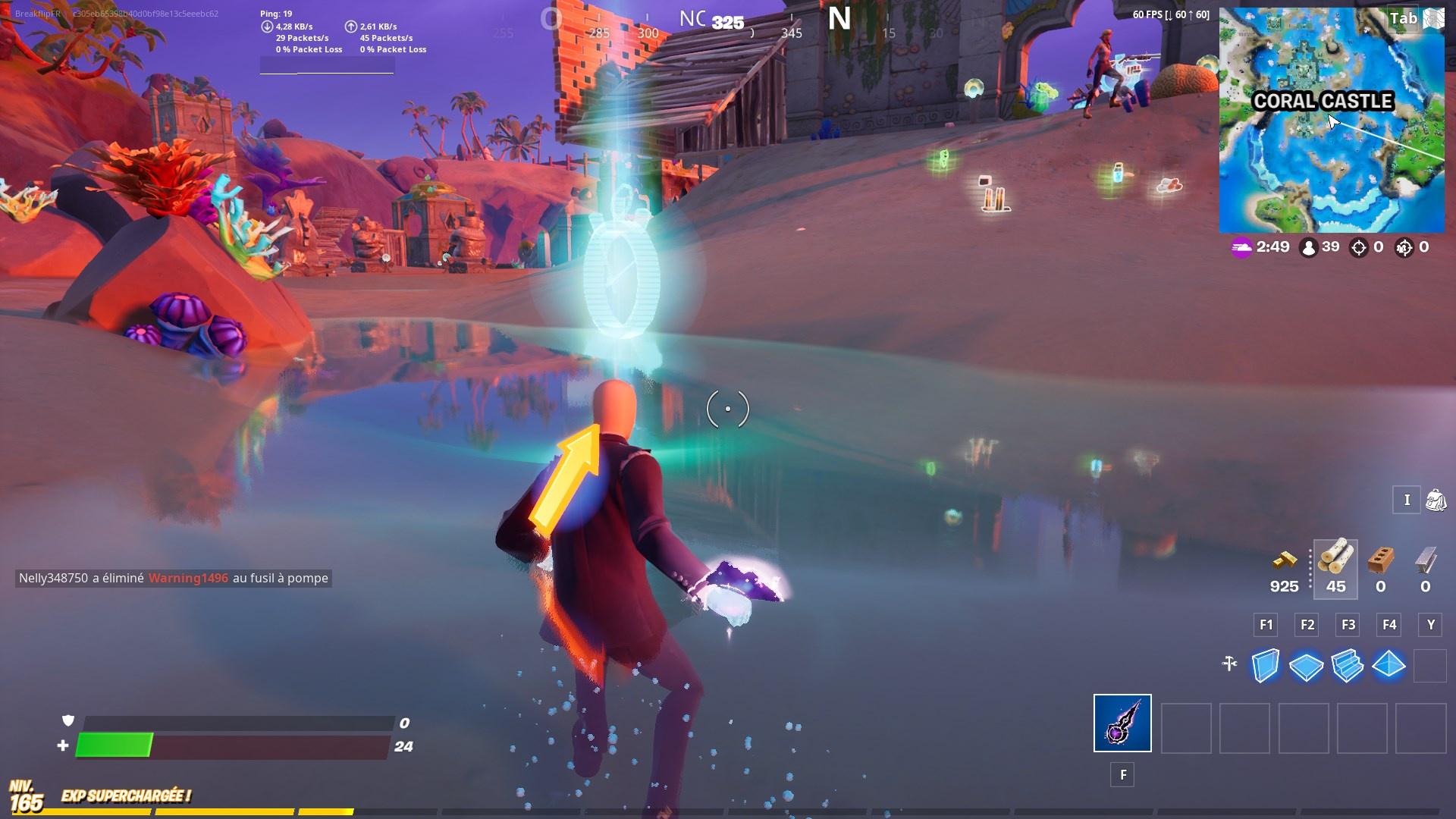 fortnite-coral-castle-nage-chronometre-defi