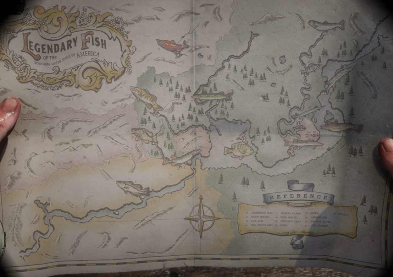 RDR2-Carte-référence-Poissons-Légendaires