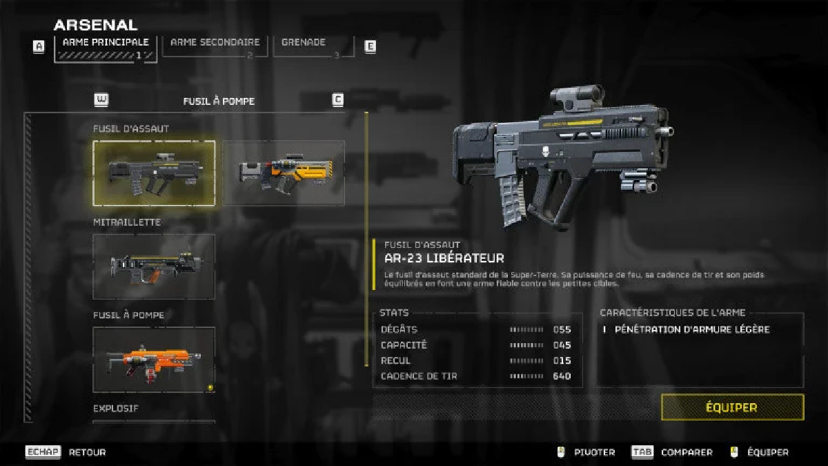 helldivers-2-toutes-les-armes-armes-standards