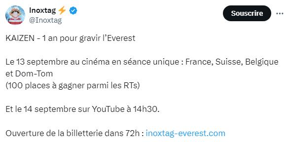 inoxtag-tweet-annonce-documentaire