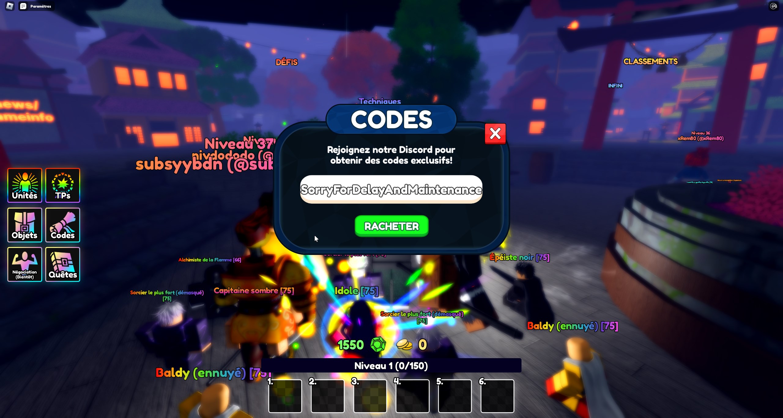 entrer-code-anime-last-stand