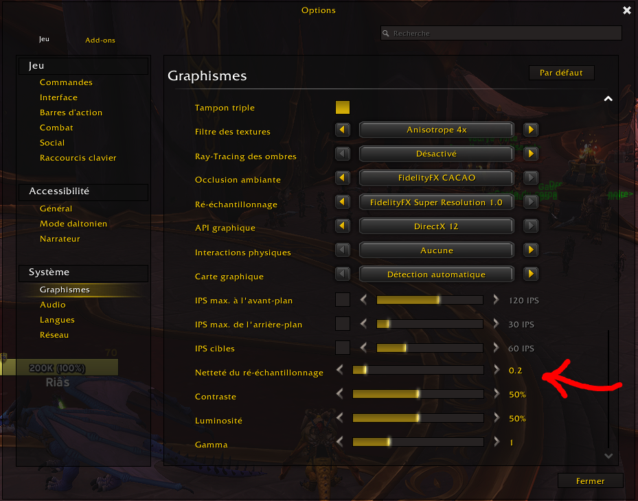 nettete du re echantillonnage