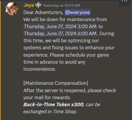 maintenance-tarisland