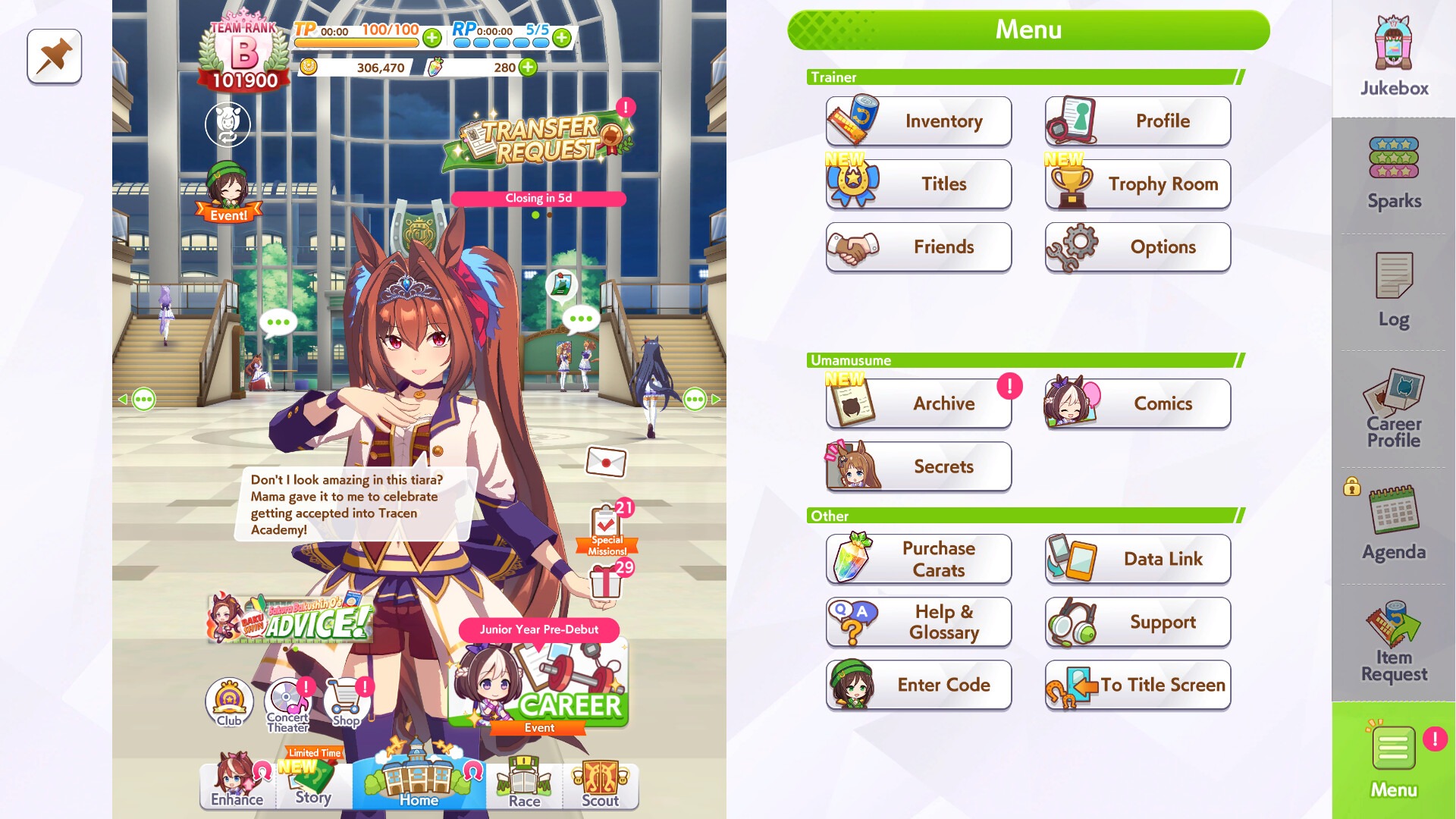 umamusume-pretty-derby-codes-menu-principal
