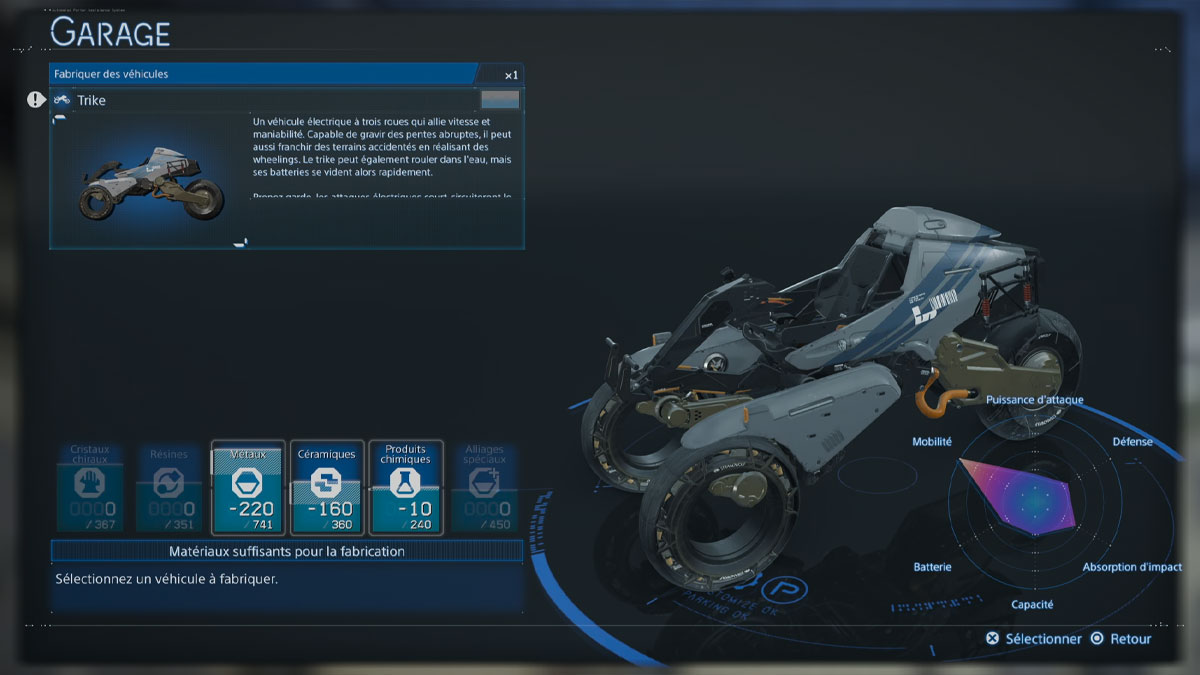 trike-death-stranding-comment-debloquer-fabriquer