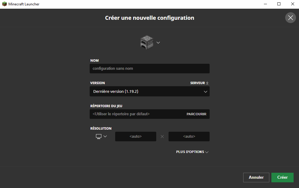 Launcher-Minecraft-Confguration