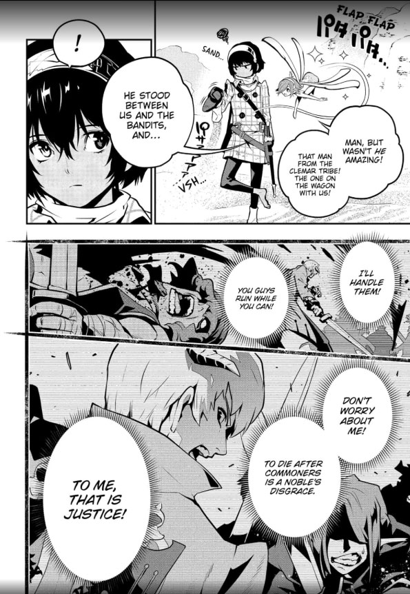 page-manga-metaphor-refantazio-avec-action-et-dialogue