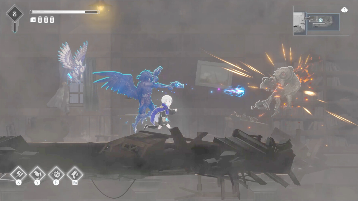 ender-magnolia-combat-contre-un-ennemi-en-2D-avec-une-attaque