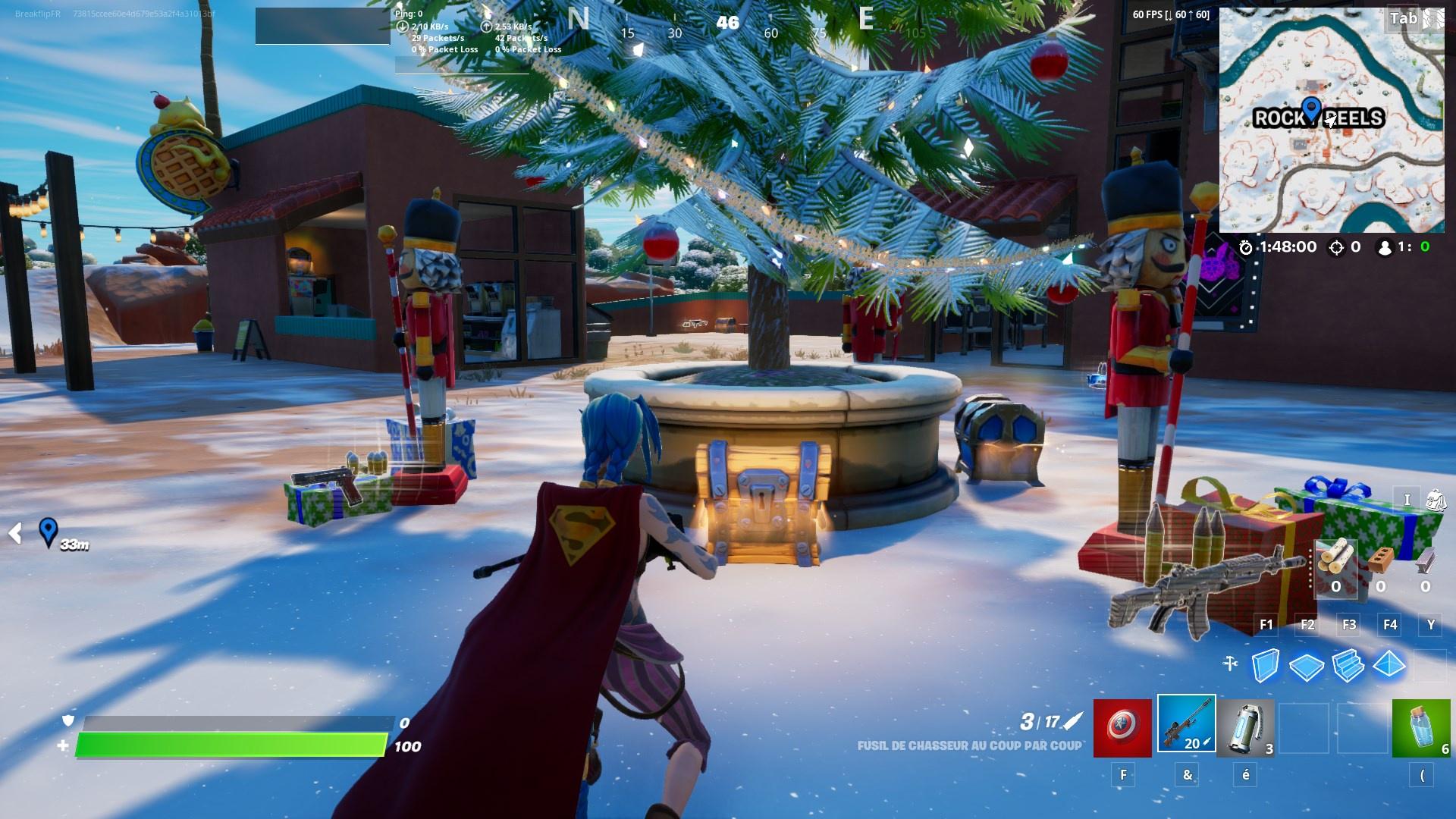 fouiller-un-coffre-sous-un-sapin-de-noel-defi-fortnite-fete-hivernal