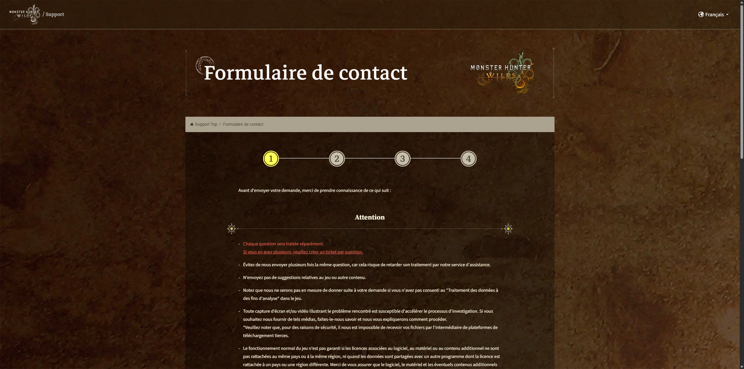 monster-hunter-wilds-serveur-etat-formulaire-assistance