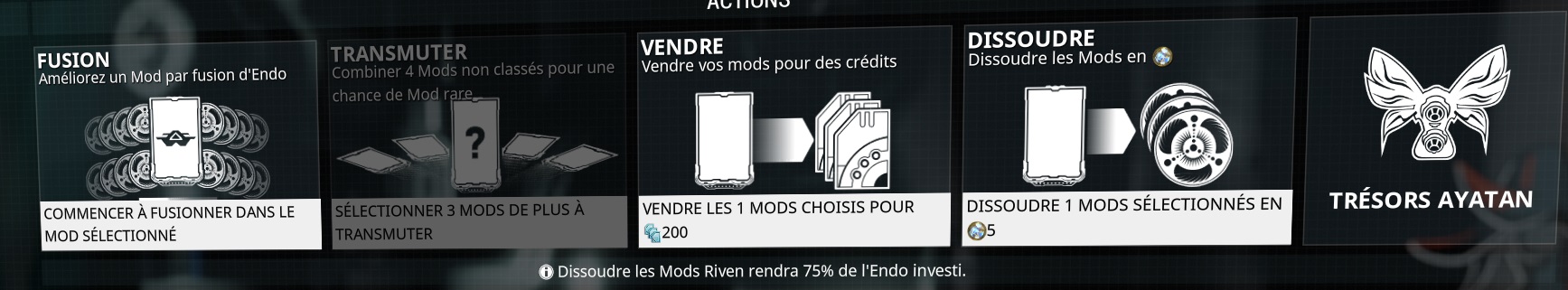 Les mods dans Warframe