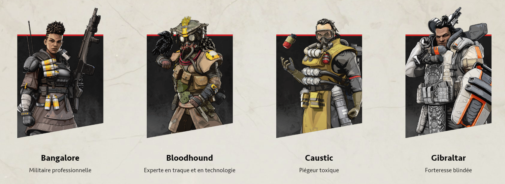 Apex Legends personnages uniques