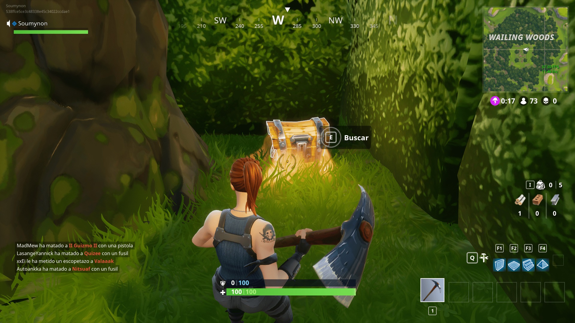 Défi : Coffres à Wailing Woods