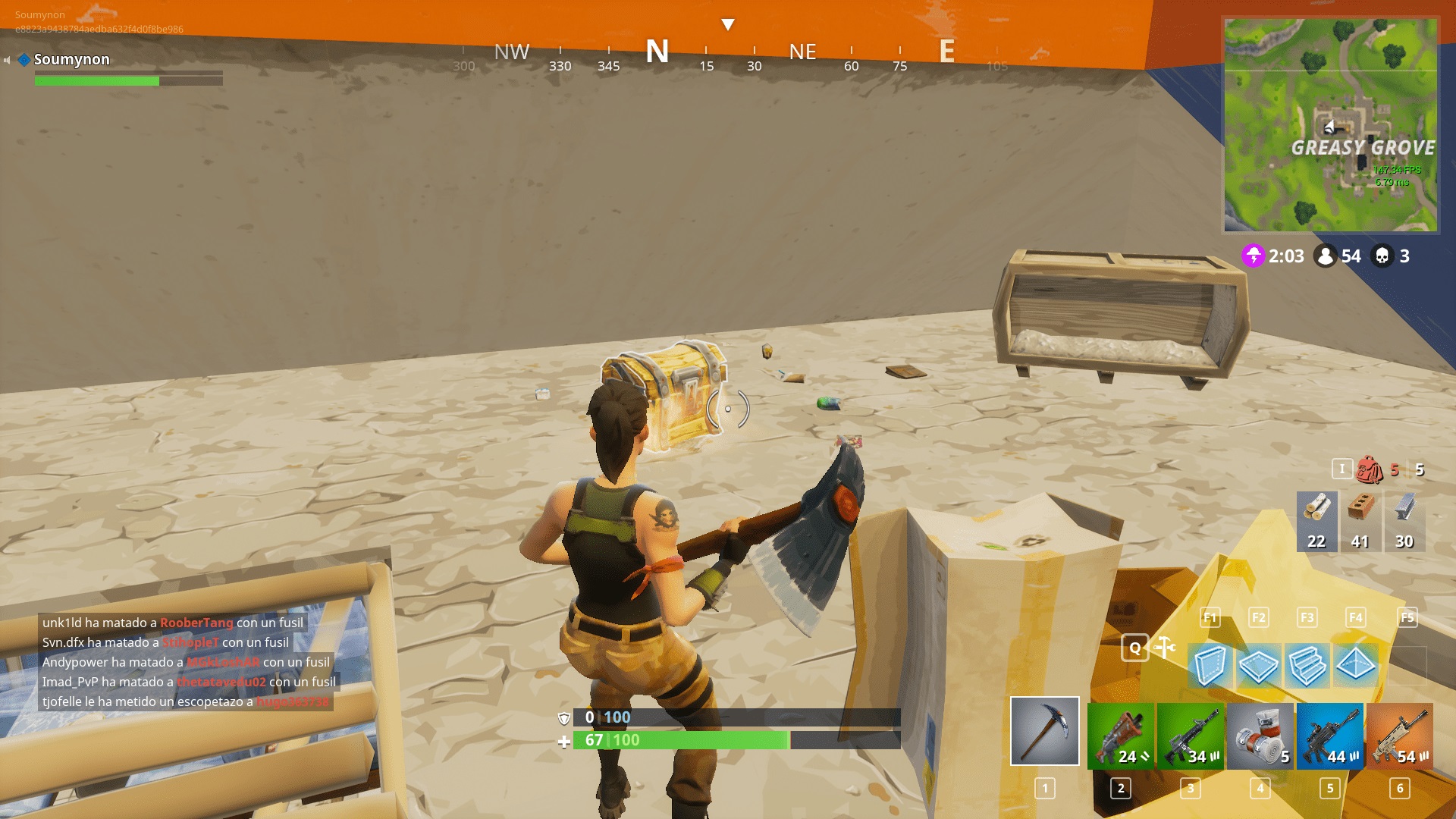 Défi : Coffres à Greasy Grove