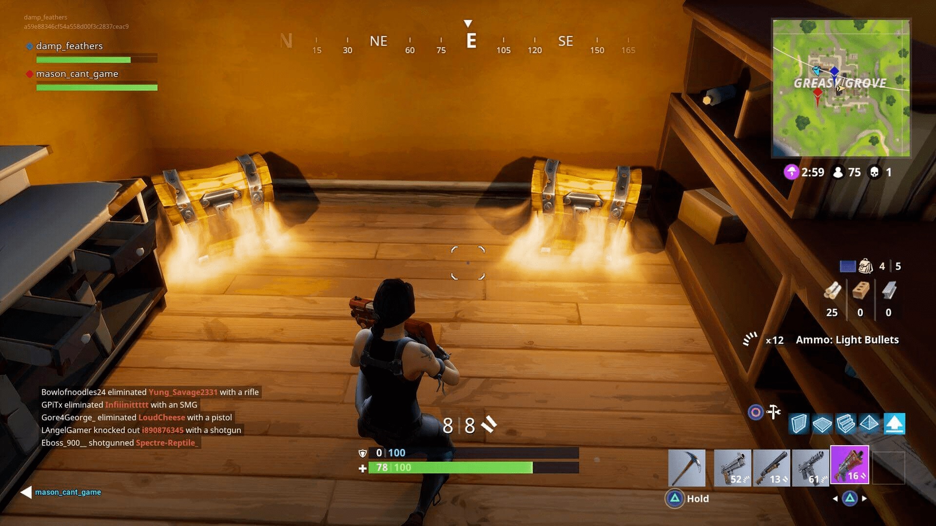 Défi : Coffres à Greasy Grove