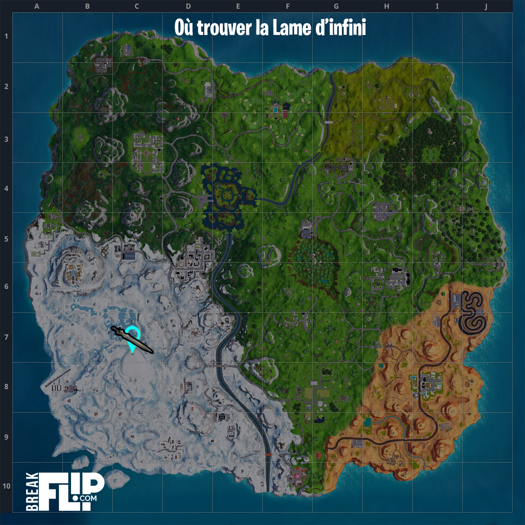 carte-fortnite-trouver-lame-infini