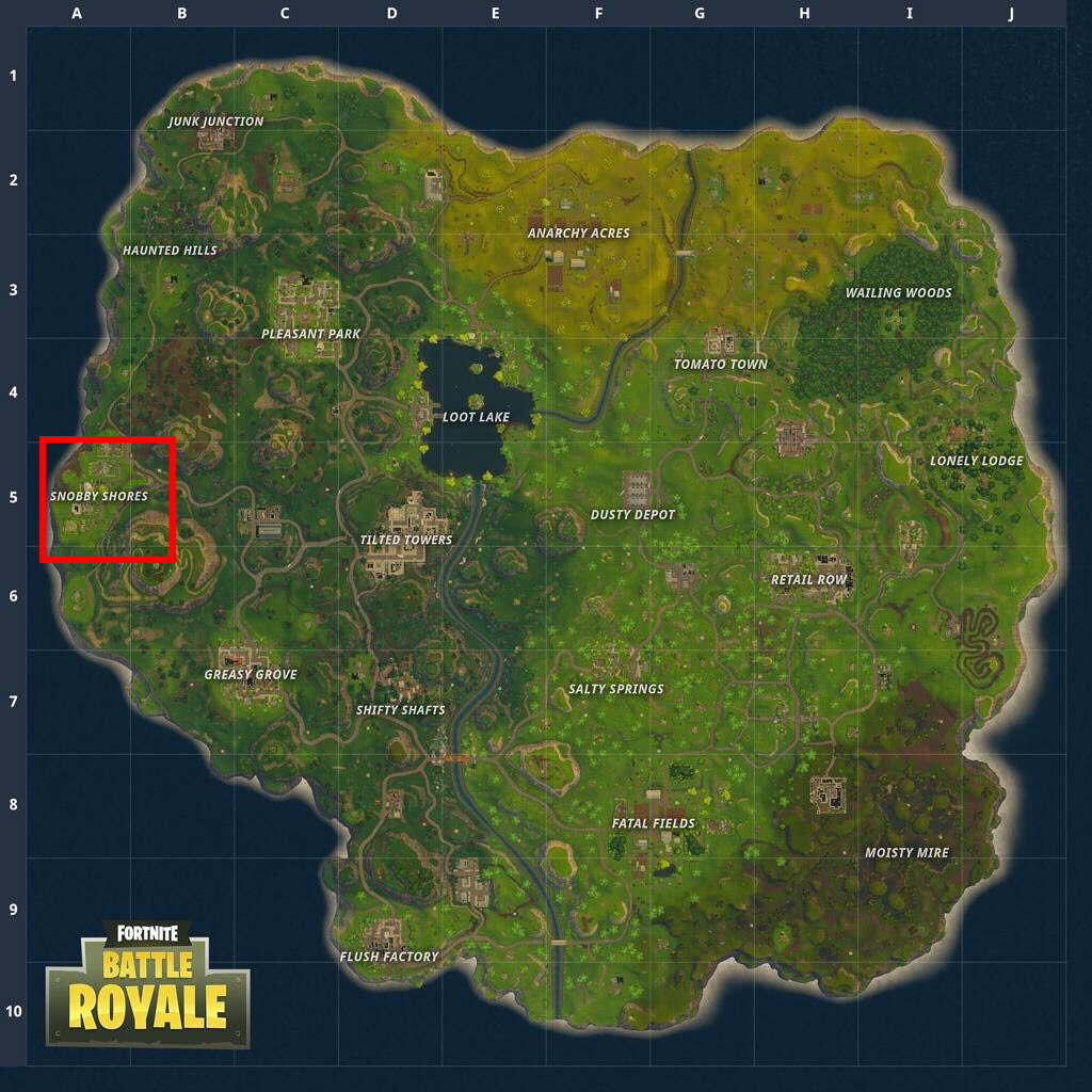 Défi : la carte au trésor à Snobby Shores