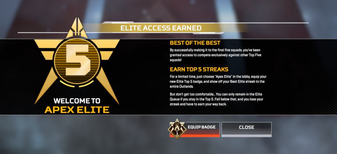 Modifications des zones en élite !