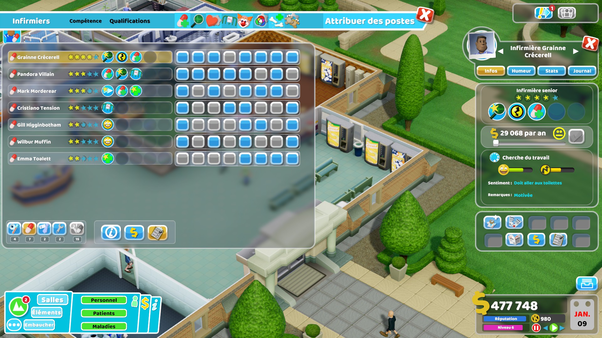 attribution des postes