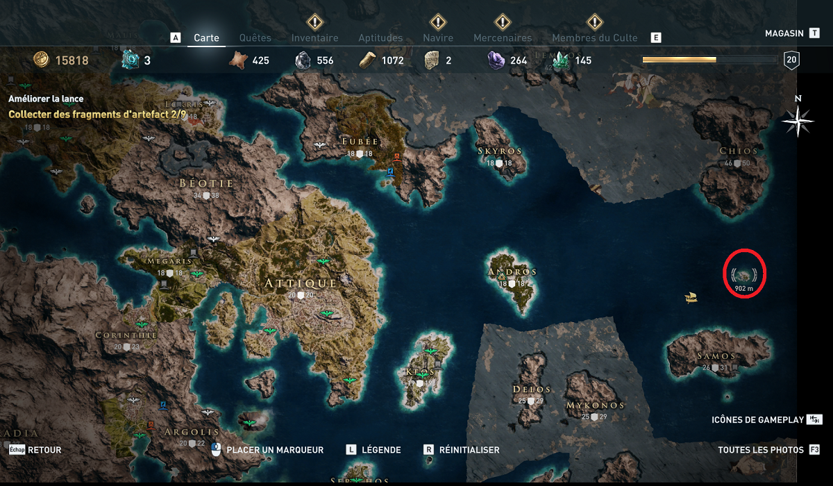Respirer sous l'eau dans Assassin's Creed Odyssey