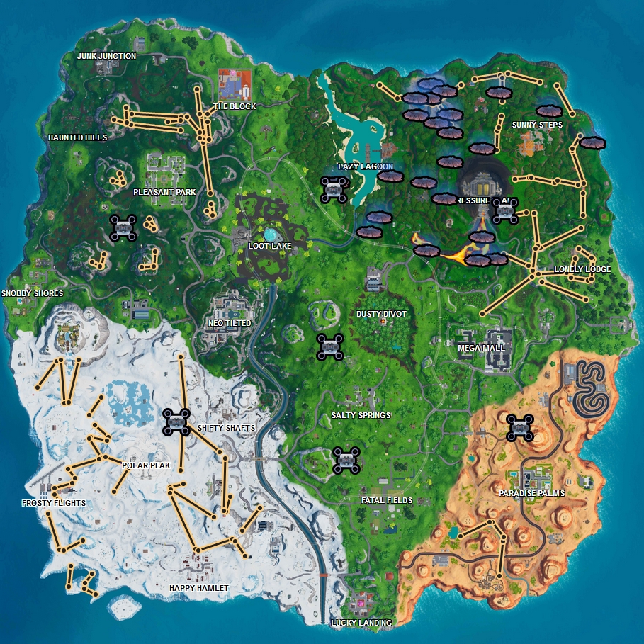 carte-fortnite-emplacement-geyser-tyrolienne-plateforme-aerienne-defi-semaine-8-saison-9