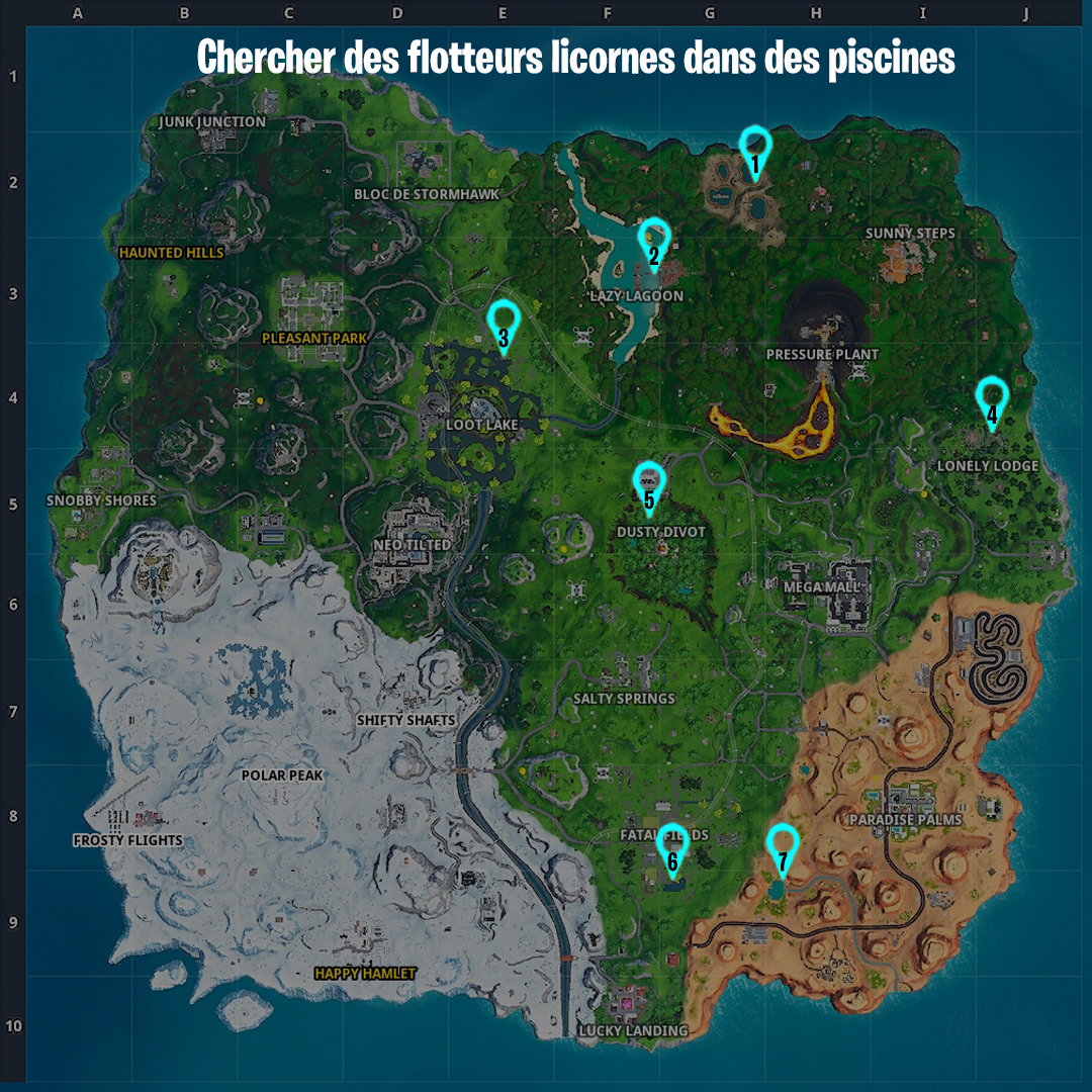 carte-fortnite-flotteurs-licornes-piscines-defi-14-jours-ete