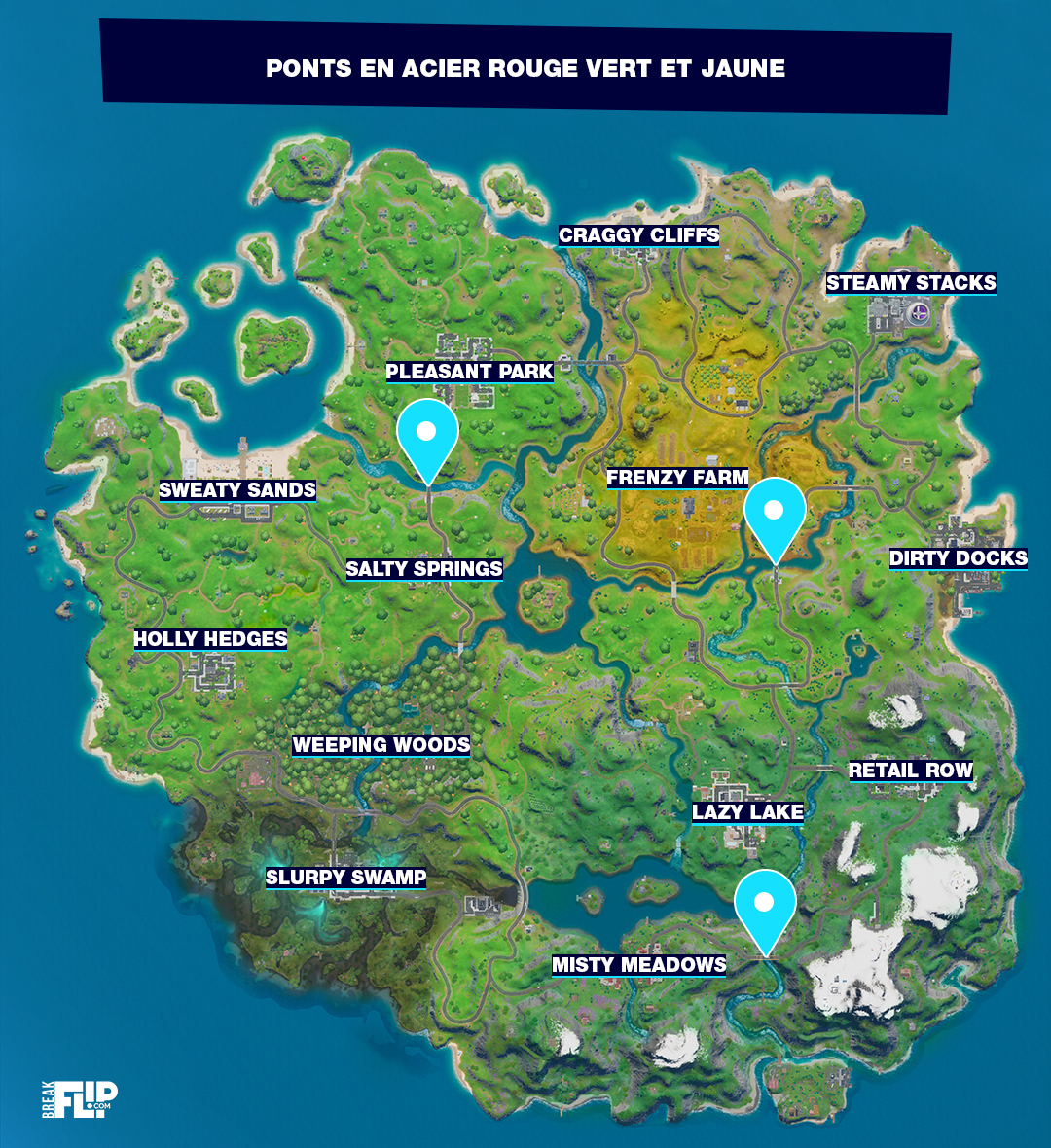 ponts-acier-vert-jaune-rouge-fortnite-défi