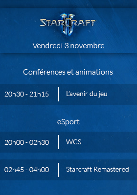 Programme de la BlizzCon aujourd'hui
