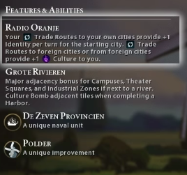 Les Pays-Bas dans Civilization 6