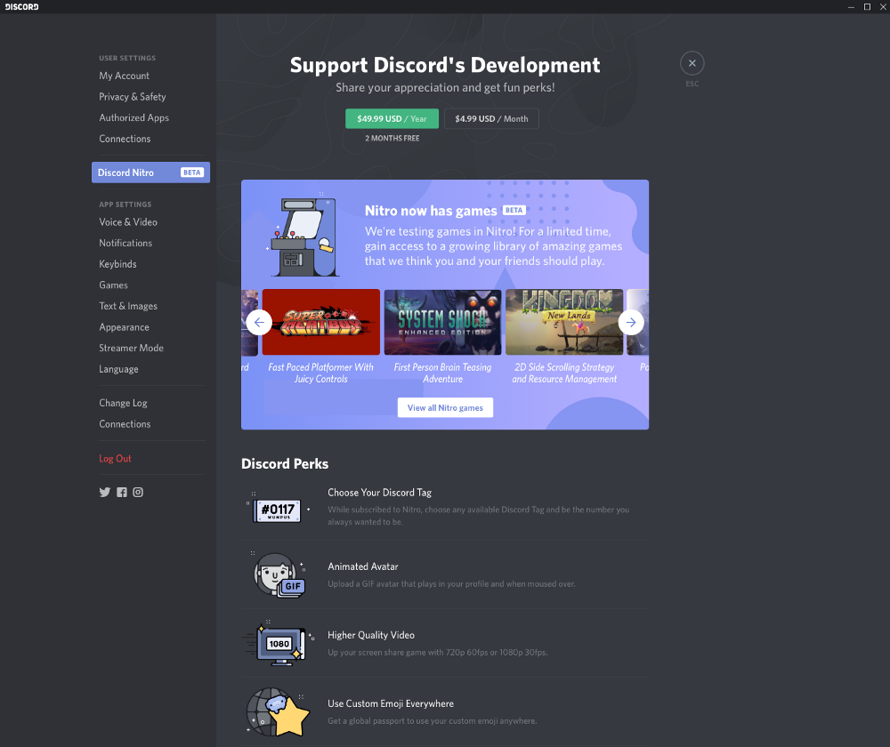 discord nitro jeux