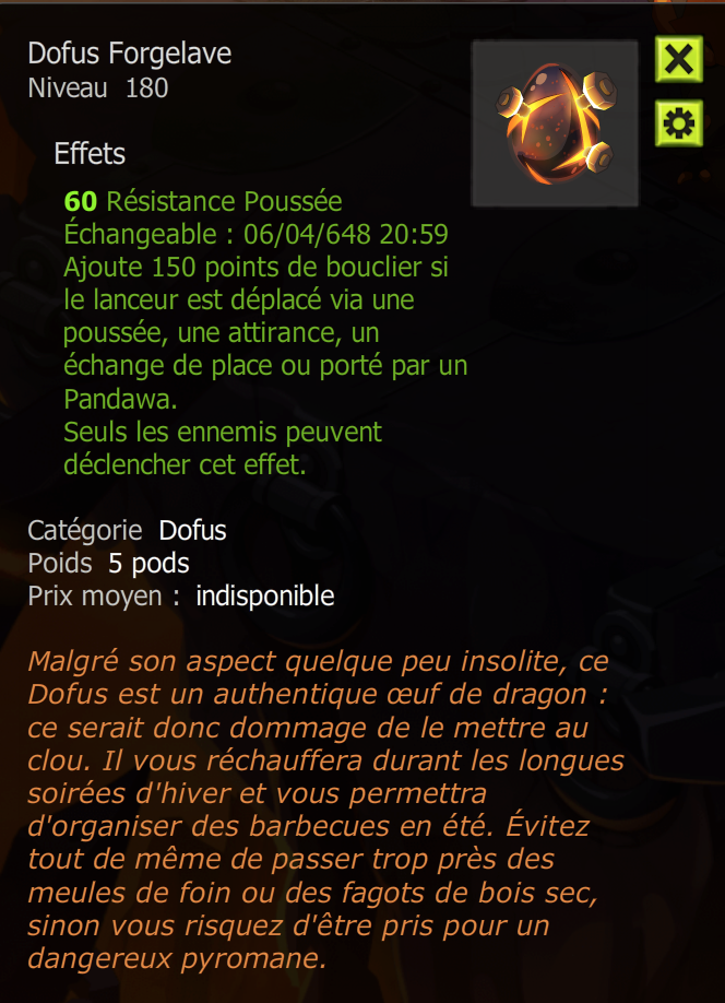 Obtenir le Dofus Forgelave