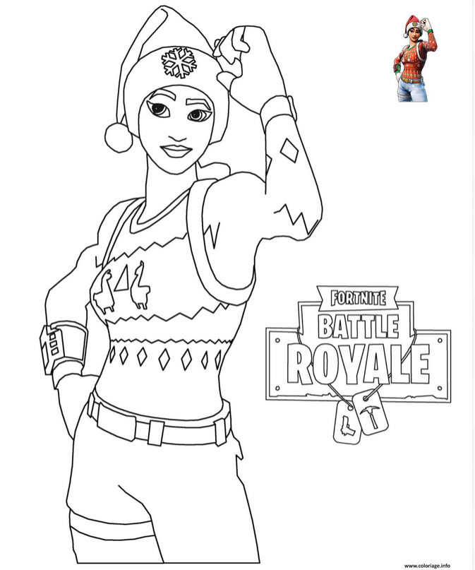 fortnite-dessin-coloriage-noel