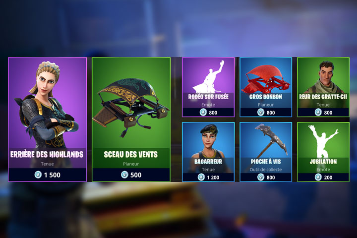 Boutique du jour sur Fortnite