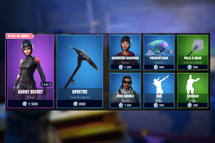 Boutique du jour sur Fortnite