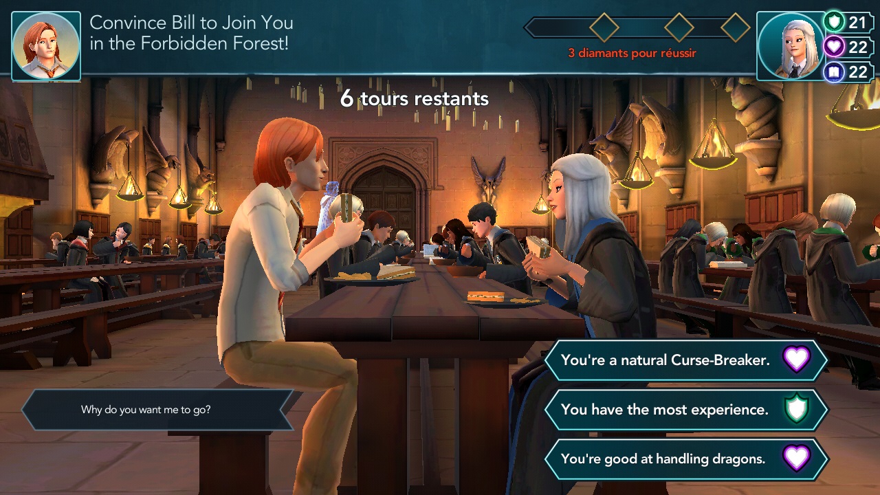 4e année : Comment convaincre Bill de vous accompagner dans la Forêt Interdite ?
