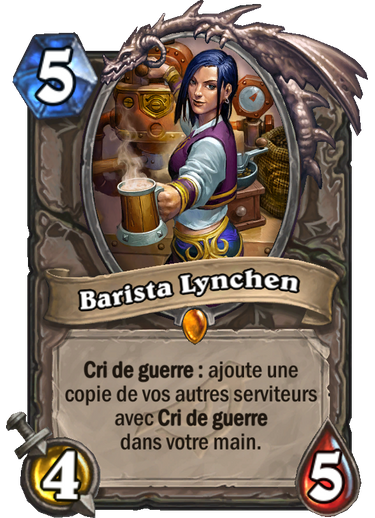 Hearthstone Carte Légendaire Barista Lynchen Éveil des ombres