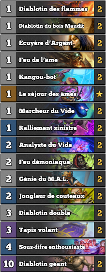 Hearthstone Decklist Démoniste Zoo Tapis Volant Éveil des ombres