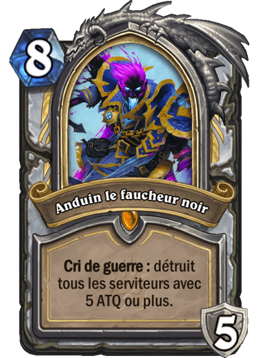 Hearthstone Anduin le faucheur noir Carte Héros