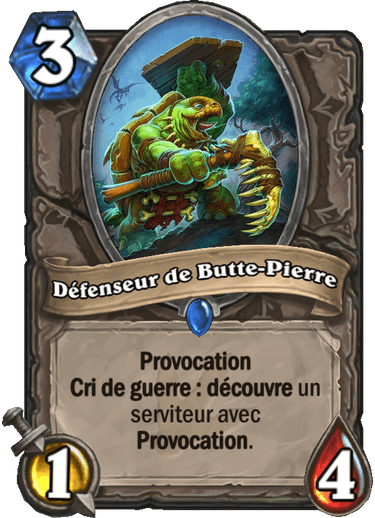 Hearthstone Défenseur de Butte Pierre Carte