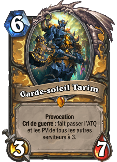 Hearthstone Garde-soleil Tarim Carte