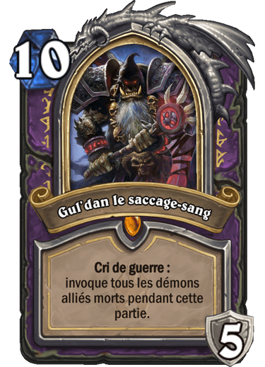 Hearthstone Gul'dan le saccage-sang Carte Héros