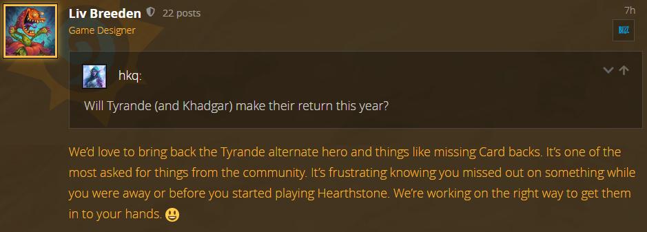 Hearthstone Retour Khadgar Tyrande Skins