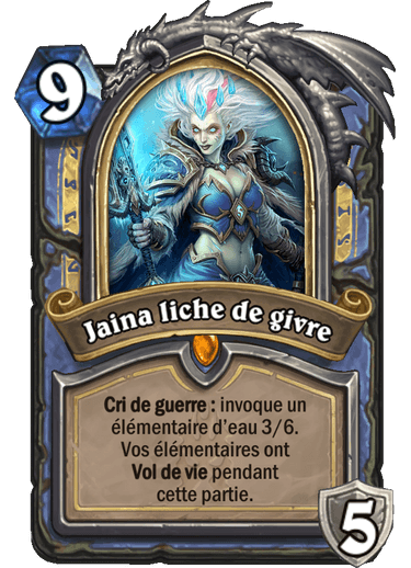 Hearthstone Jaina liche de givre Carte Héros